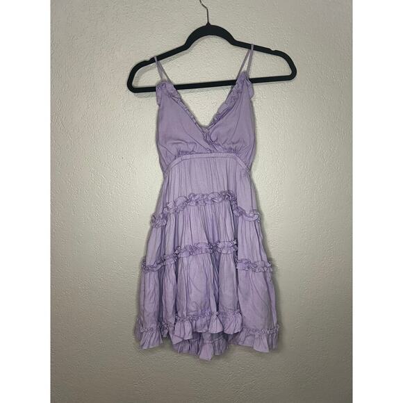 Mustard Seed Ruffle Detail Tiered Mini Dress - Picture 2 of 7